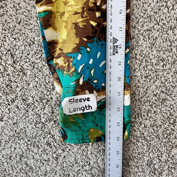 Richard Malcolm Women's 1X Linen Artsy Maximalist Boho Eclectic Peacock Jacket - Picture 10 of 11